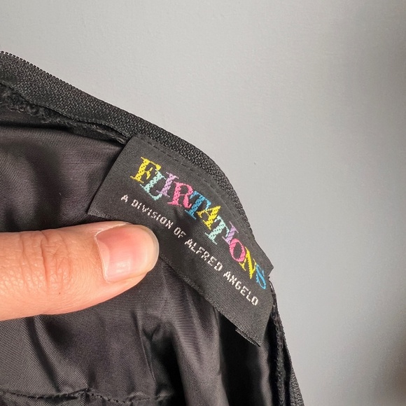 80s Sexy Black Jewelled Mini Dress, Size XS - Picture 9 of 11